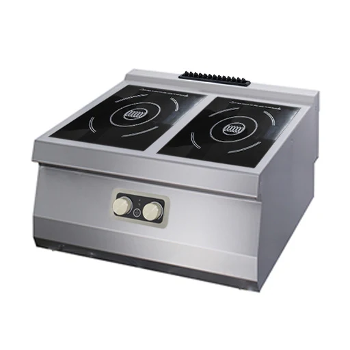 cuisinière à induction - 2 brûleurs - unité double - profondeur 70 cm - électrique