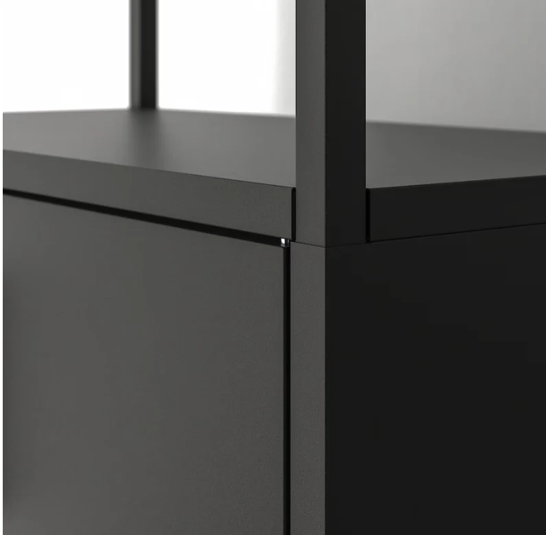 TROTTEN Cabinet with doors, anthracite, 70x35x110 cm