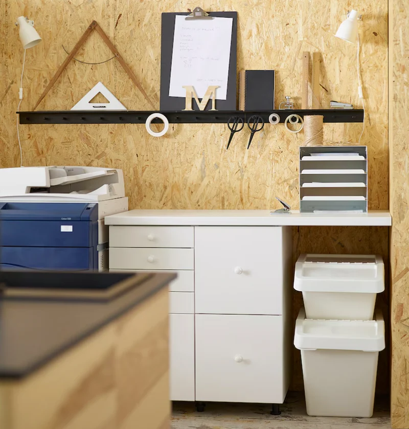 SORTERA Waste sorting bin with lid, white, 37 l