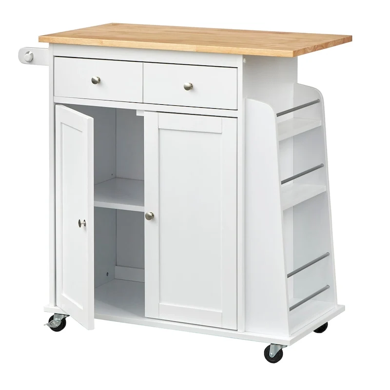 Simple Living White Sonoma Kitchen Cart