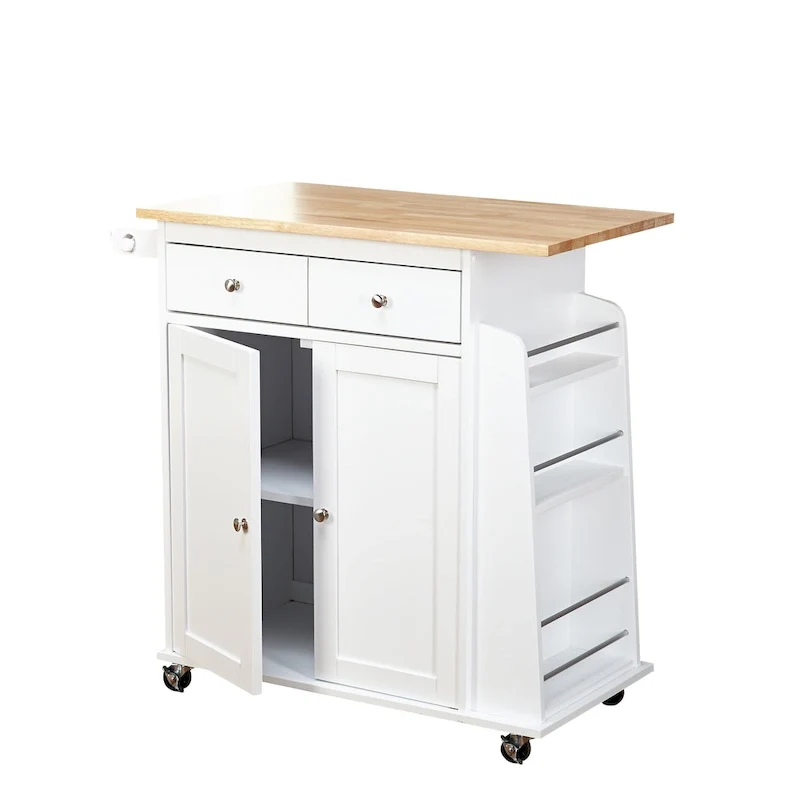 Simple Living White Sonoma Kitchen Cart