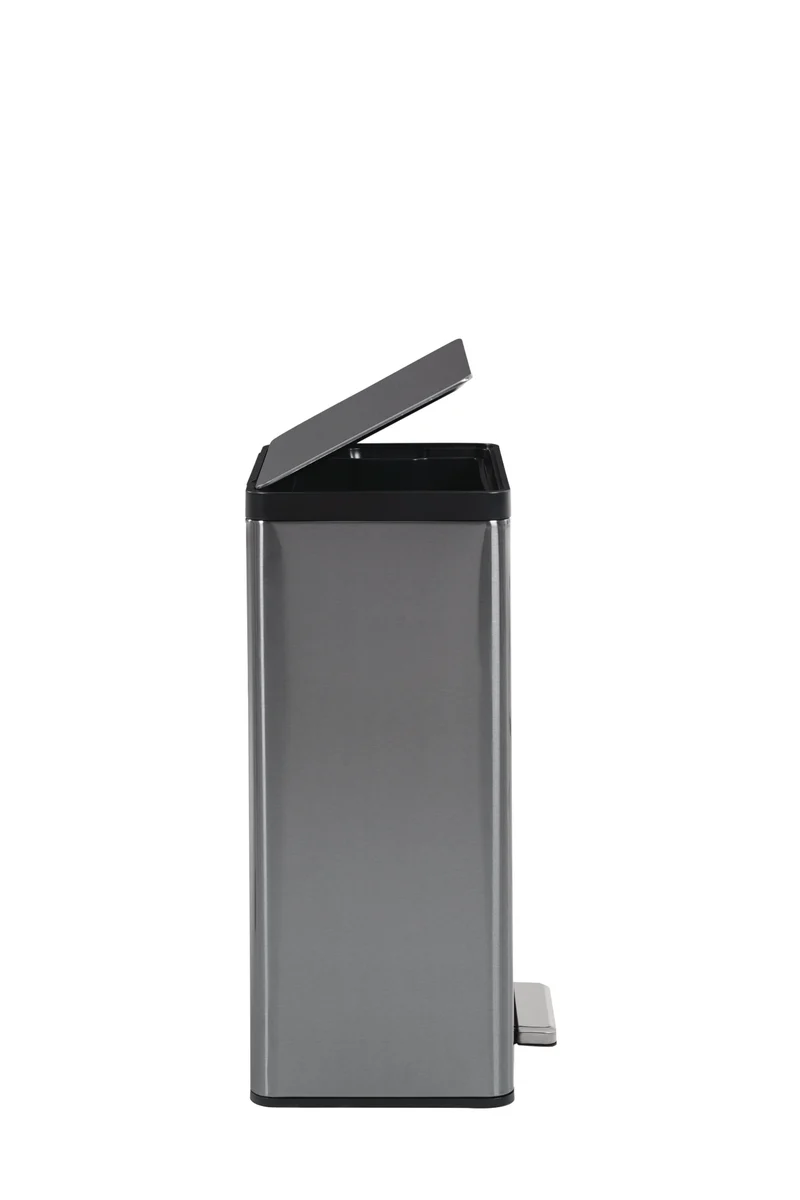 POUBELLE 45L ELITE CHARBON A PEDALE INOX
