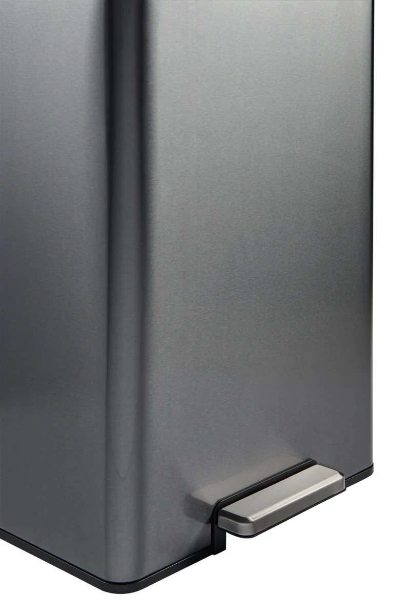 POUBELLE 45L ELITE CHARBON A PEDALE INOX