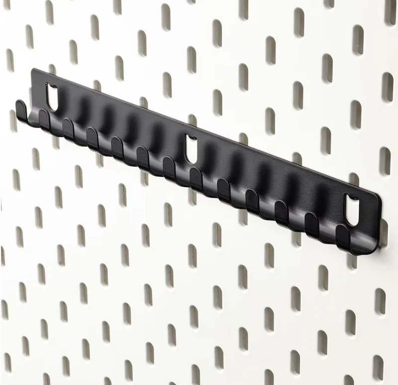 SKÅDIS Hook rack, black