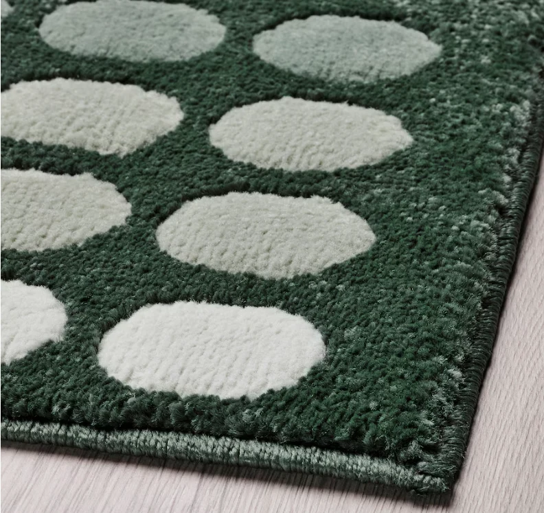 TUNNELBANA Door mat, dark green, 40x60 cm