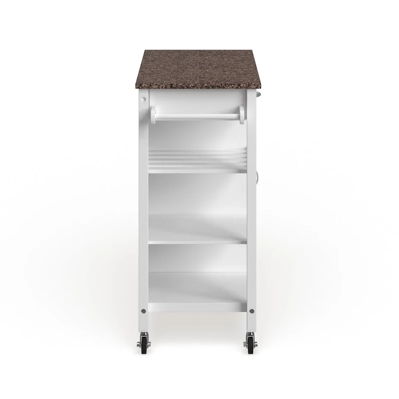 Porch & Den Ringsby Wooden 3-shelf Kitchen Cart
