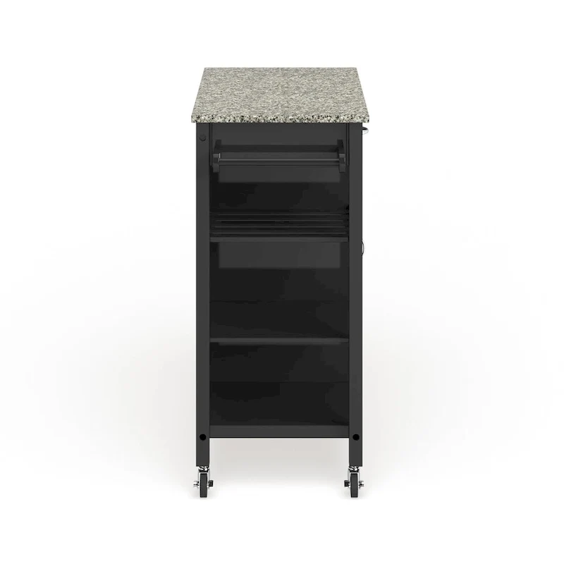 Porch & Den Ringsby Wooden 3-shelf Kitchen Cart