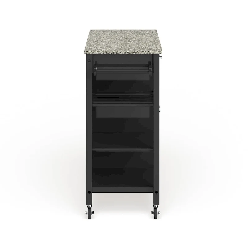 Porch & Den Ringsby Wooden 3-shelf Kitchen Cart