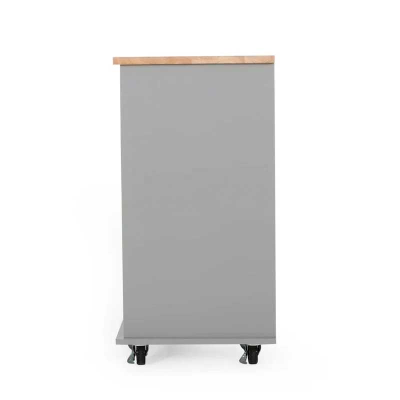 Provence Contemporary Kitchen Cart with Wheels by Christopher Knight Home - 31.50 W x 17.75 D x 34.50 H