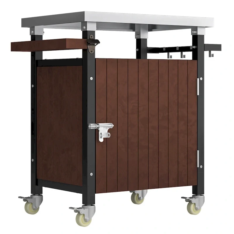 Outdoor Grill Cart With Stainless Steel Tabletop(no include stool)