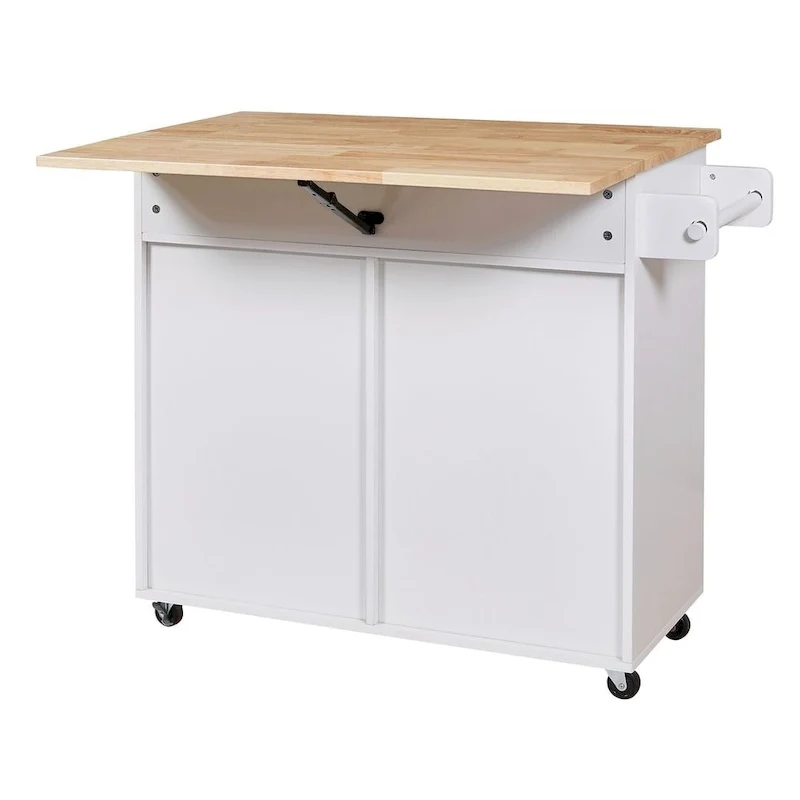 Rolling Kitchen Island Cart with Wheels , Drawer, Storage Racks