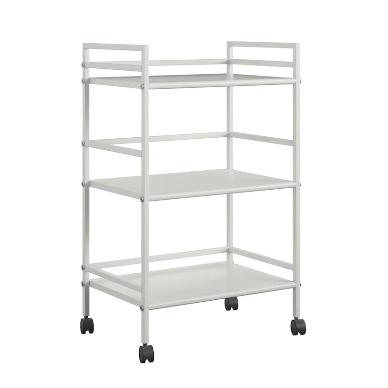 Avenue Greene Emerald 3 Shelf Metal Rolling Utility Cart