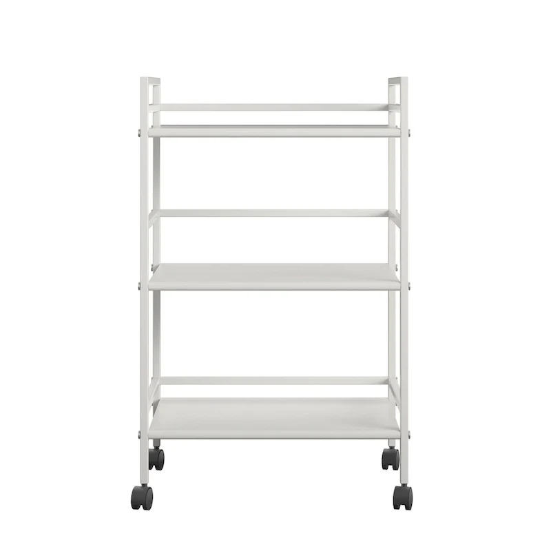 Avenue Greene Emerald 3 Shelf Metal Rolling Utility Cart