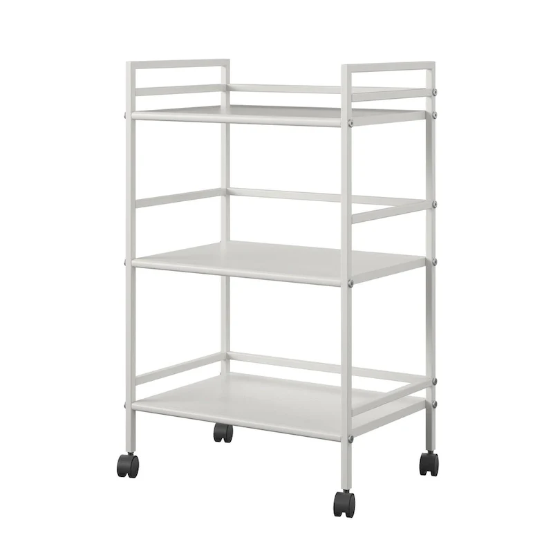 Avenue Greene Emerald 3 Shelf Metal Rolling Utility Cart