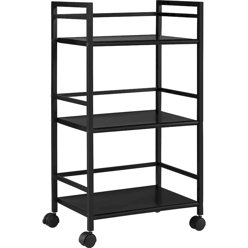 Avenue Greene Emerald 3 Shelf Metal Rolling Utility Cart
