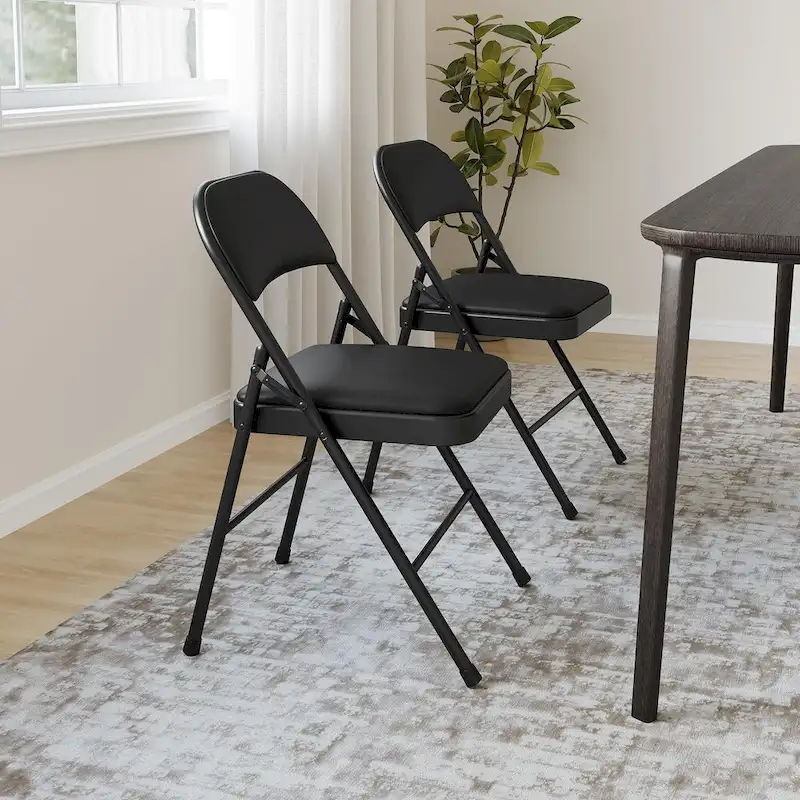 Folding Chairs 2/4 Pack With Padded Cushion and Back