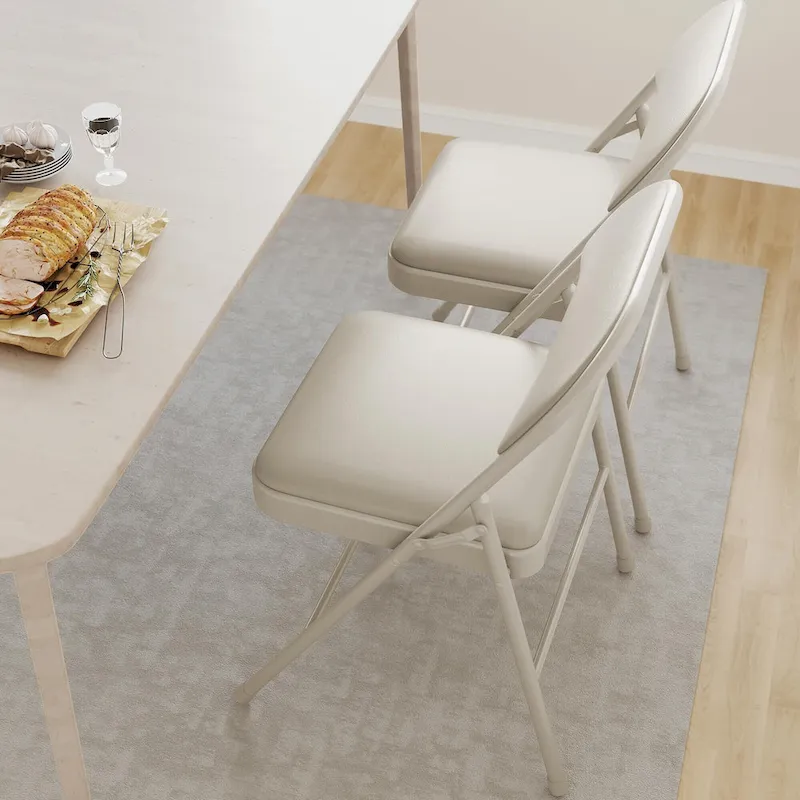 Folding Chairs 2/4 Pack With Padded Cushion and Back
