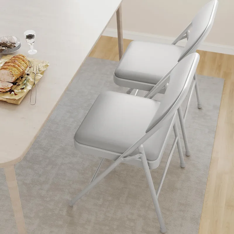 Folding Chairs 2/4 Pack With Padded Cushion and Back