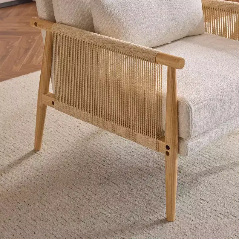 Fauteuil d'appoint en chenille avec coussin