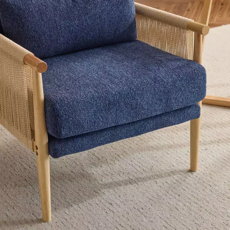 Fauteuil d'appoint en chenille avec coussin