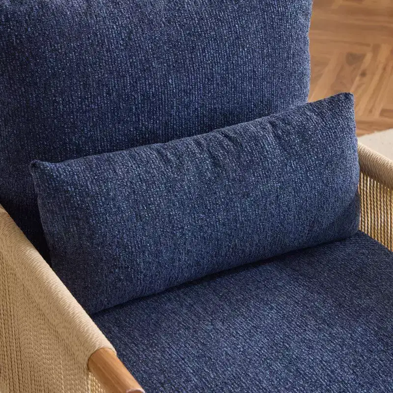 Fauteuil d'appoint en chenille avec coussin