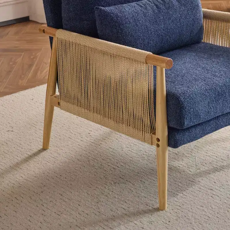 Fauteuil d'appoint en chenille avec coussin