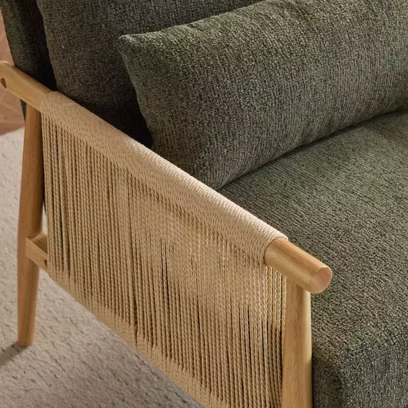 Fauteuil d'appoint en chenille avec coussin