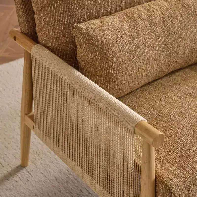 Fauteuil d'appoint en chenille avec coussin