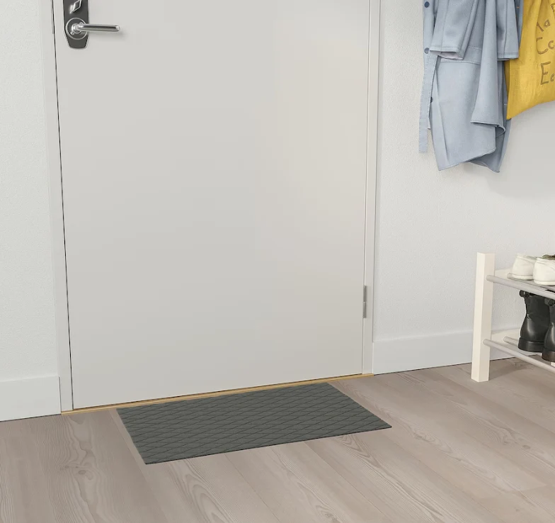ÖSTERILD Door mat, indoor, dark grey, 40x60 cm