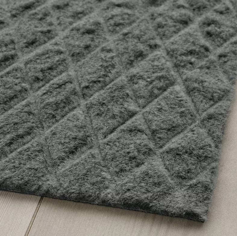 ÖSTERILD Door mat, indoor, dark grey, 40x60 cm