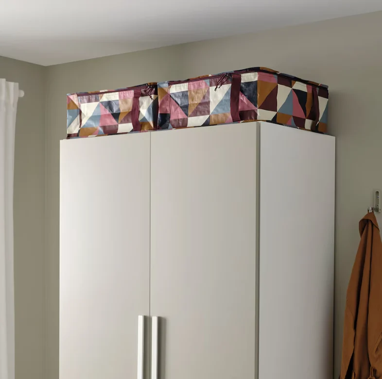 SÄCKKÄRRA Storage case, multicolour, 55x49x19 cm