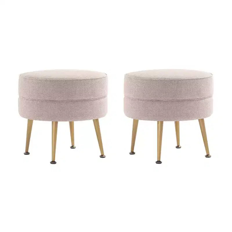 Pouf rembourré en tissu de polyester mélangé