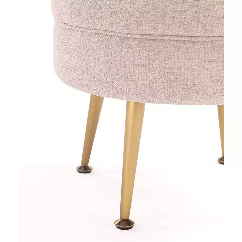 Pouf rembourré en tissu de polyester mélangé