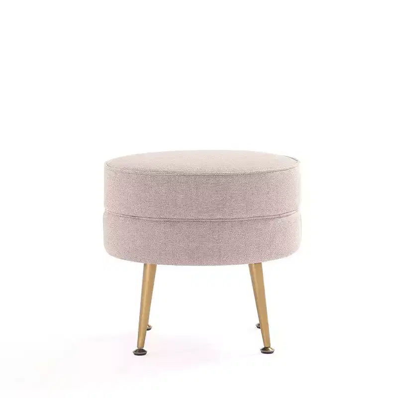 Pouf rembourré en tissu de polyester mélangé