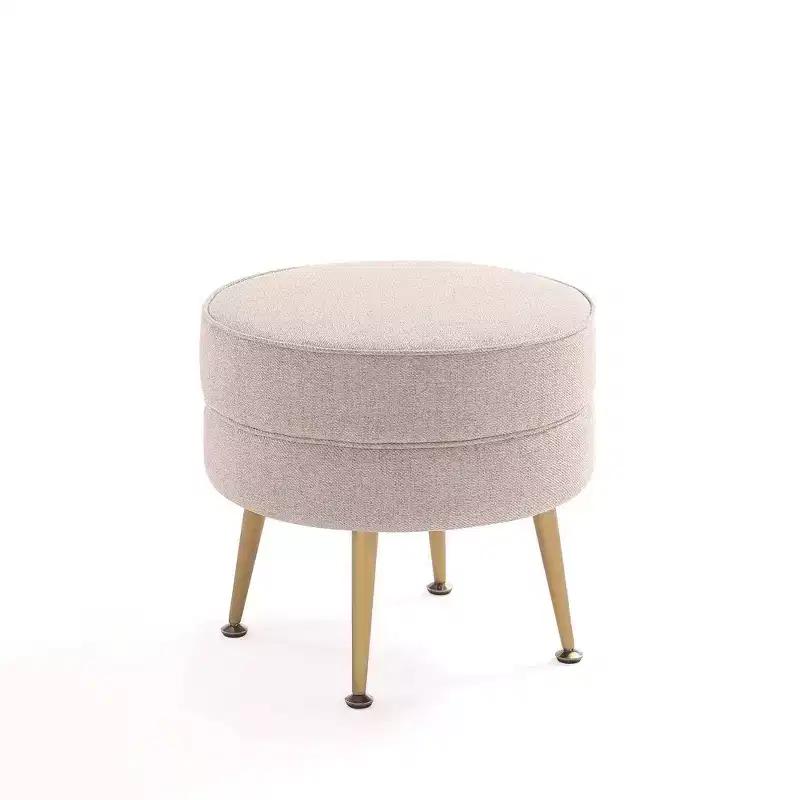 Pouf rembourré en tissu de polyester mélangé