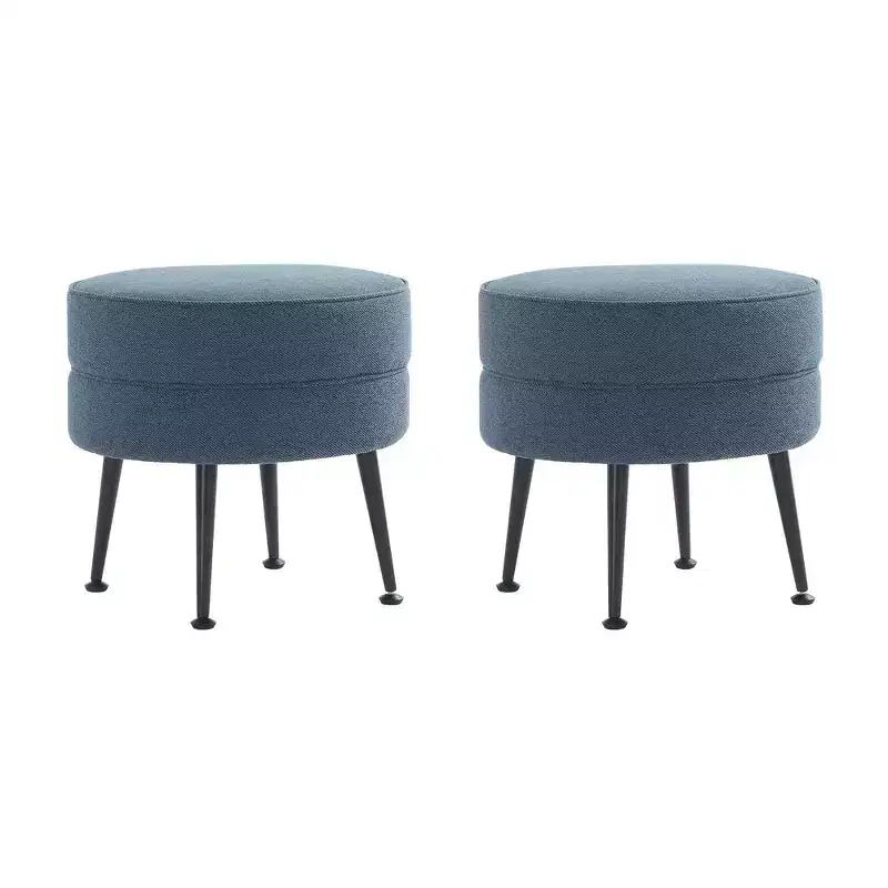 Pouf rembourré en tissu de polyester mélangé