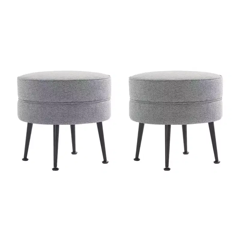 Pouf rembourré en tissu de polyester mélangé