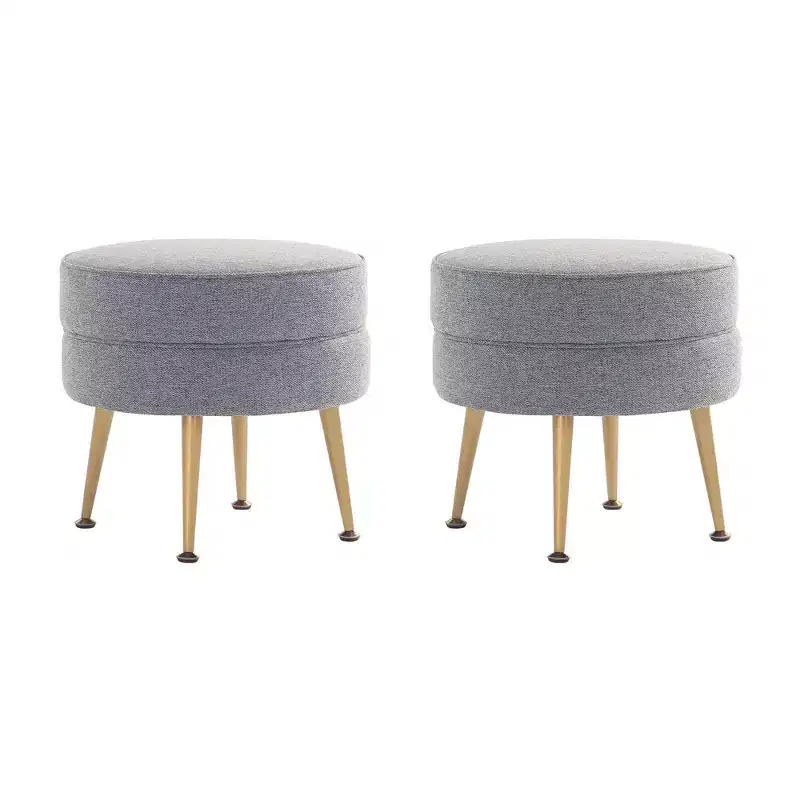 Pouf rembourré en tissu de polyester mélangé