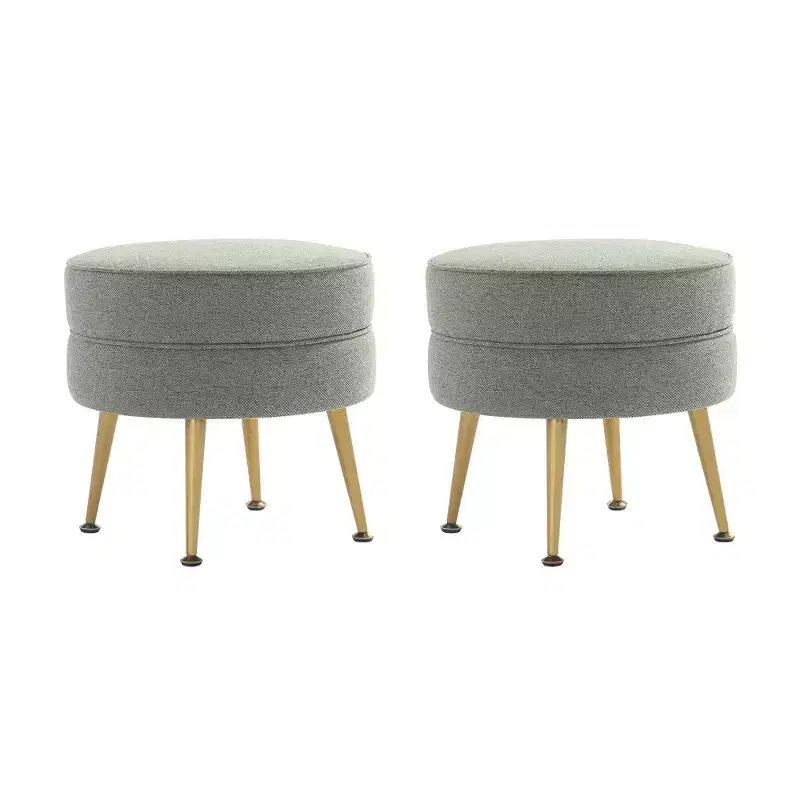 Pouf rembourré en tissu de polyester mélangé
