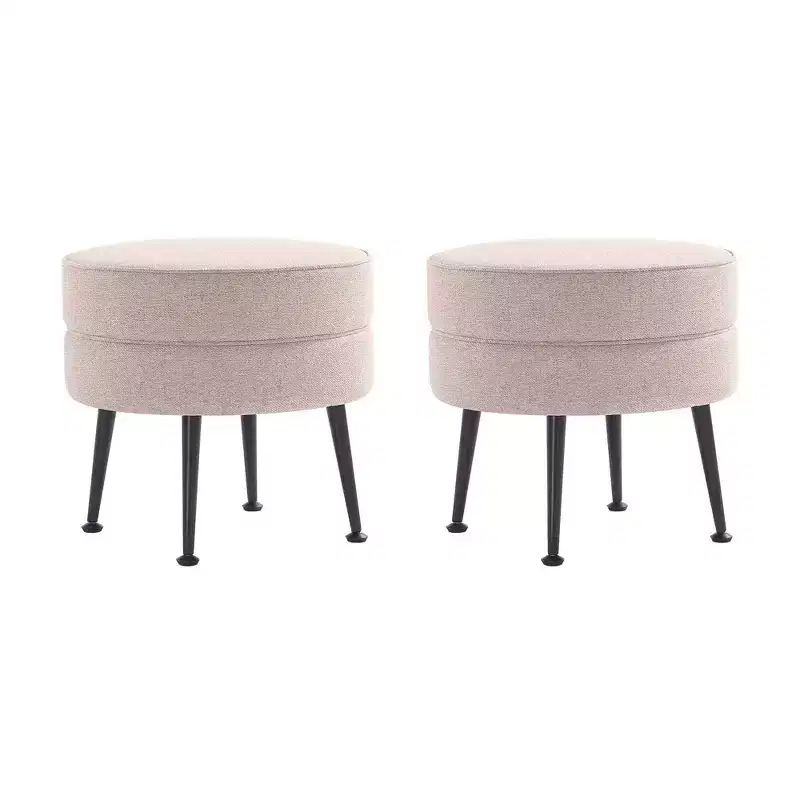 Pouf rembourré en tissu de polyester mélangé