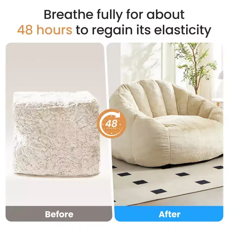 Fauteuil géant poire en fausse fourrure
