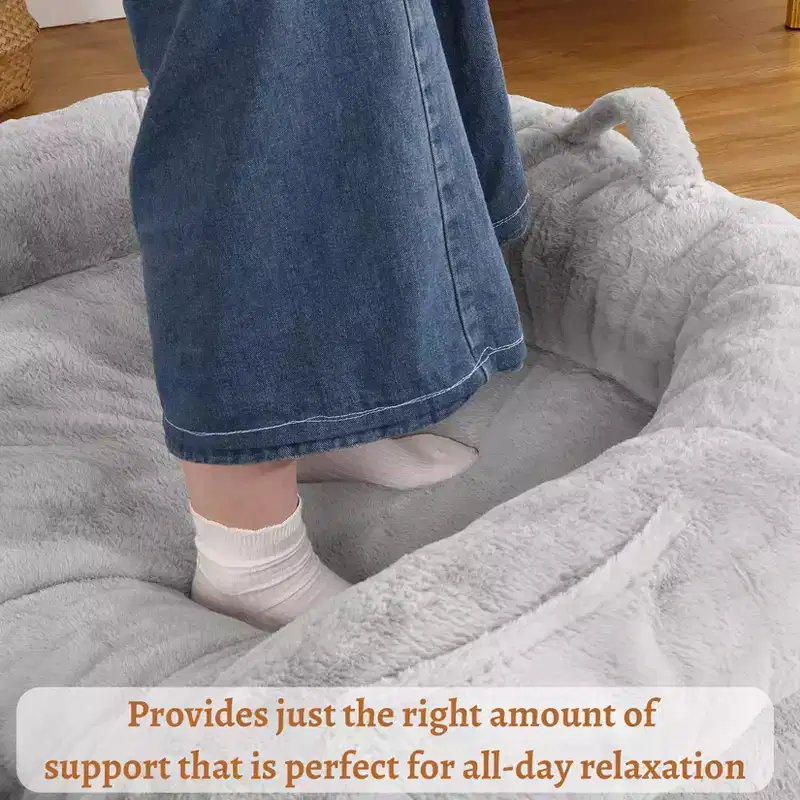 Lit pliable pour humains, lit géant pour personnes et animaux de compagnie, lavable et déhoussable