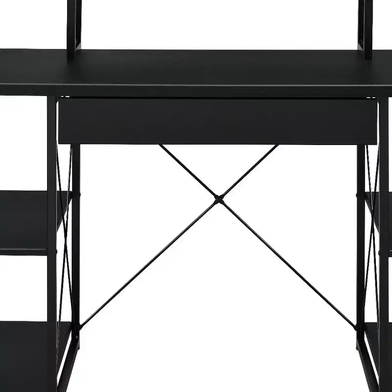 Bureau d'ordinateur noir pour studio d'enregistrement