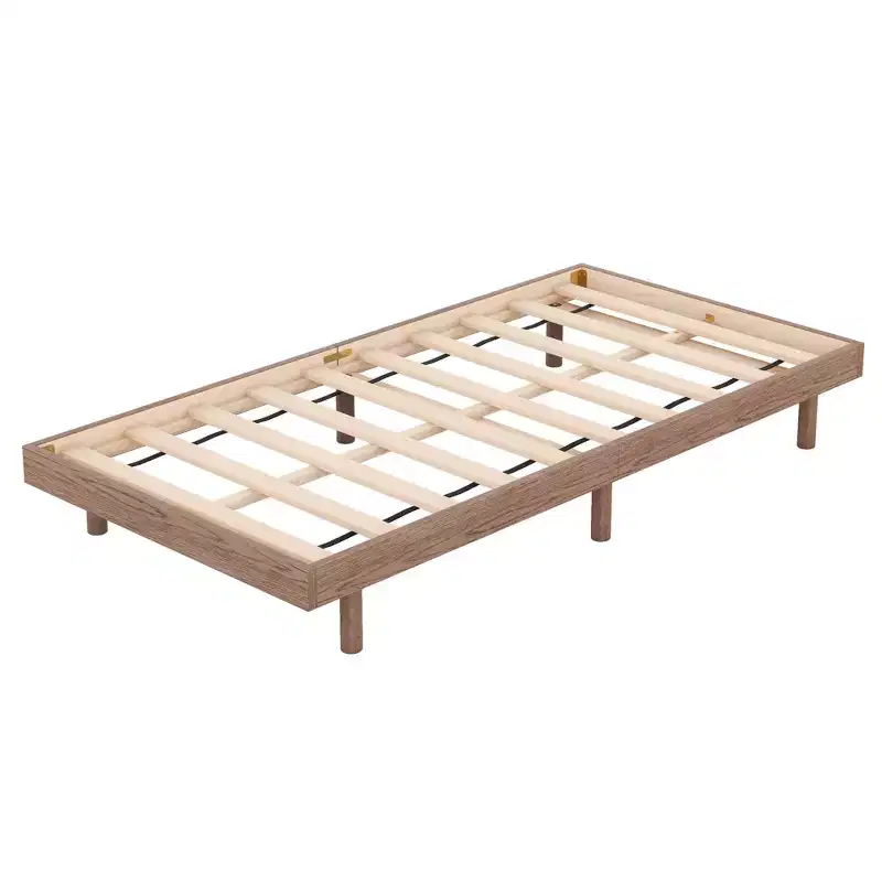 Cadre de lit contemporain : grand lit, gris, design plateforme flottante