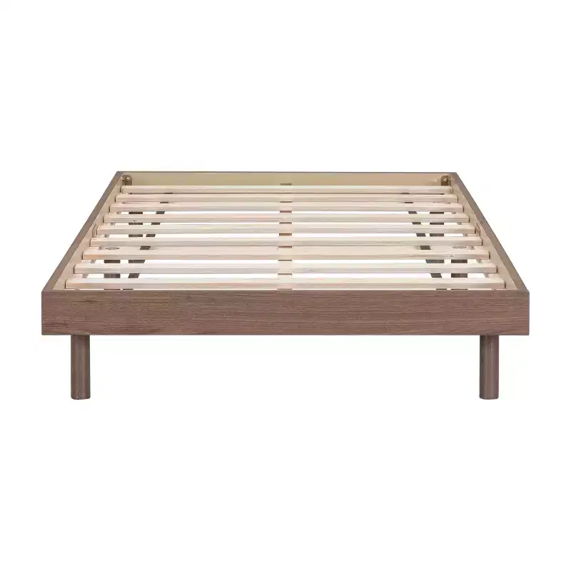 Cadre de lit contemporain : grand lit, gris, design plateforme flottante