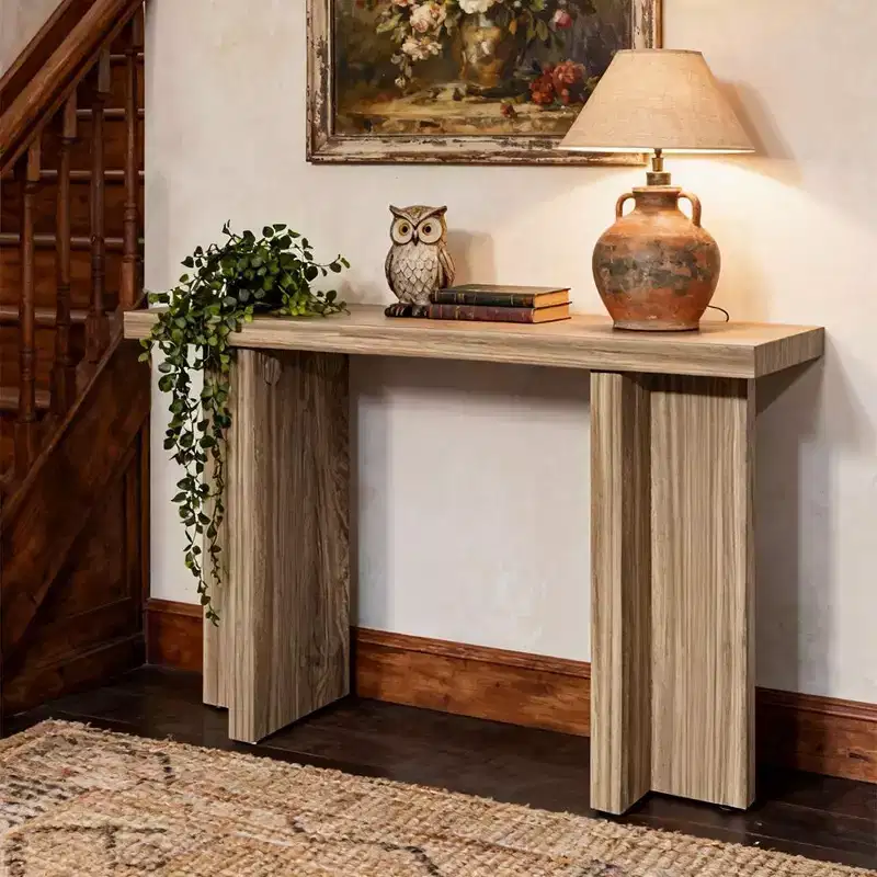 Console étroite en bois moderne pour entrée et salon