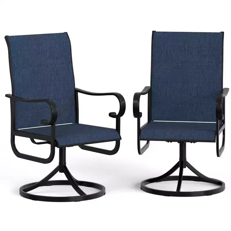 Fauteuil de patio pivotant, avec balancelle en métal