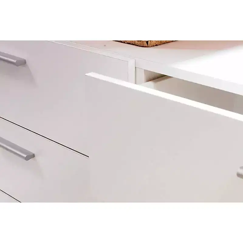 Commode double à 8 tiroirs Blanc contemporain