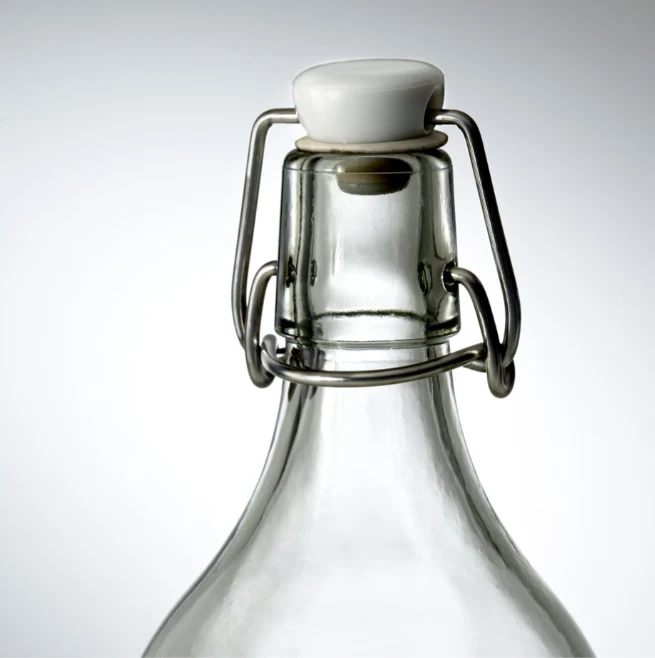 KORKEN Corked glass, clear glass, 1 L