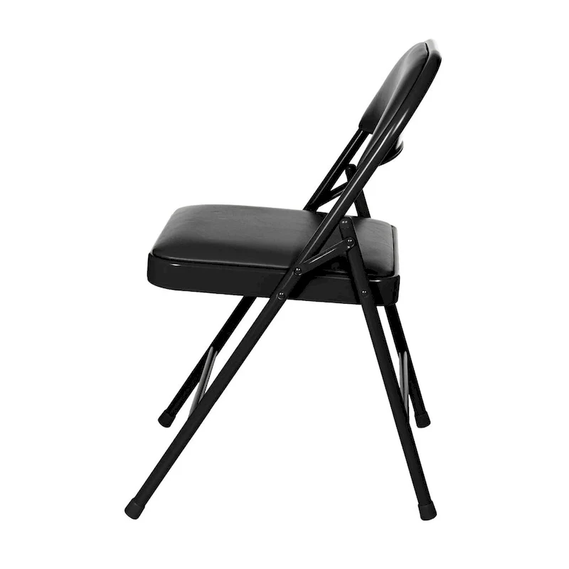 Hampden Furnishings Bernadine Basics Collection Vinyl Folding Chair, Pack of 4